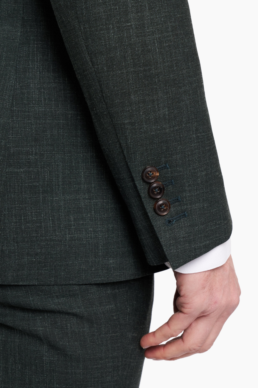 Firenze Refined Green Wool Two Piece Suit - Image 3