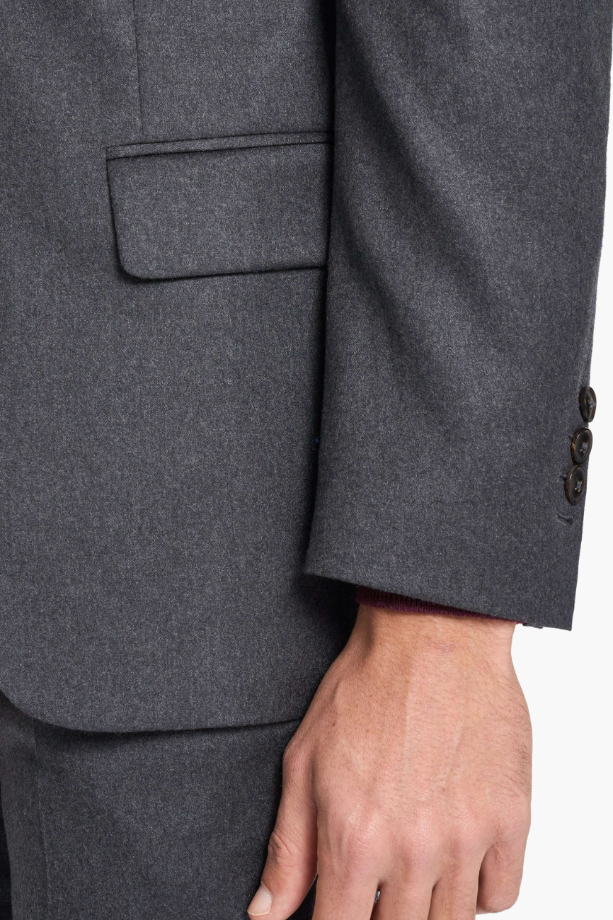 Refined Charcoal Grey Two Piece Suit - Image 3
