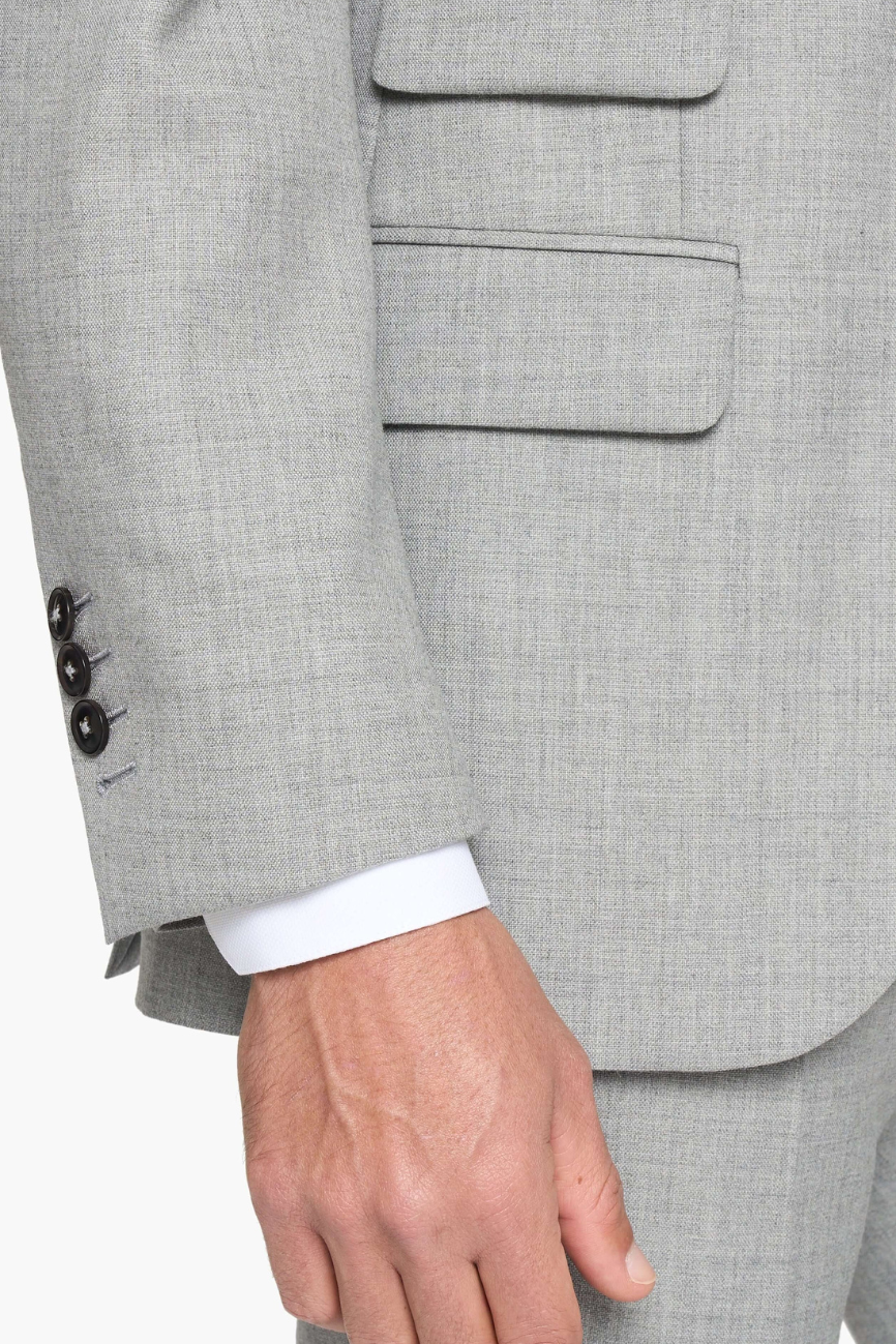 Light Grey Hopsack Two Piece Suit - Image 4