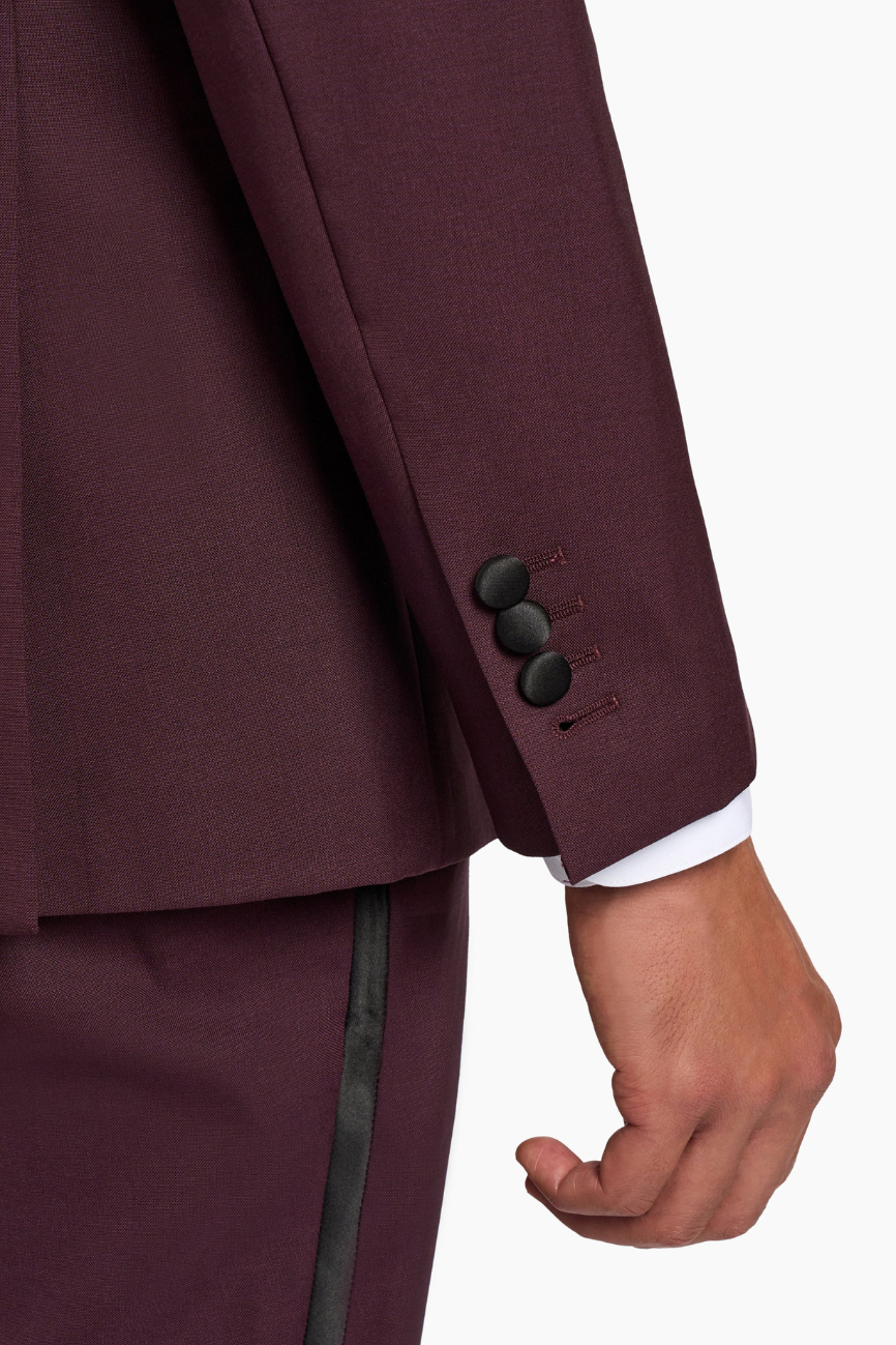 Milano Luxury Burgundy Tuxedo Suit - Image 5
