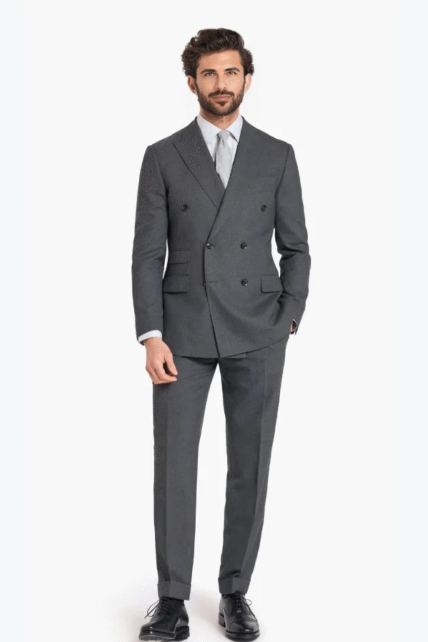 Heritage Charcoal Double Brest Tailored Suit