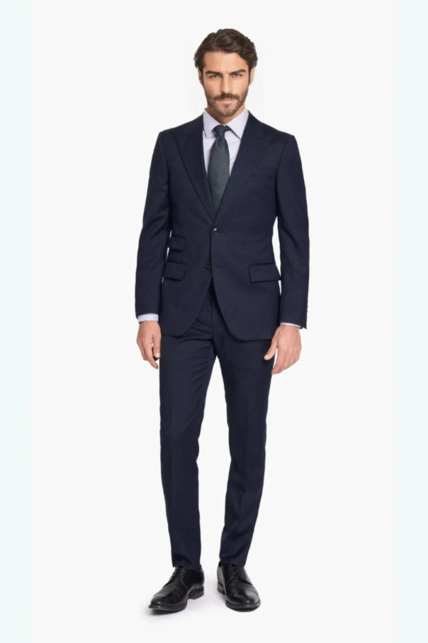 Heritage Navy Pinpoint Wool Suit