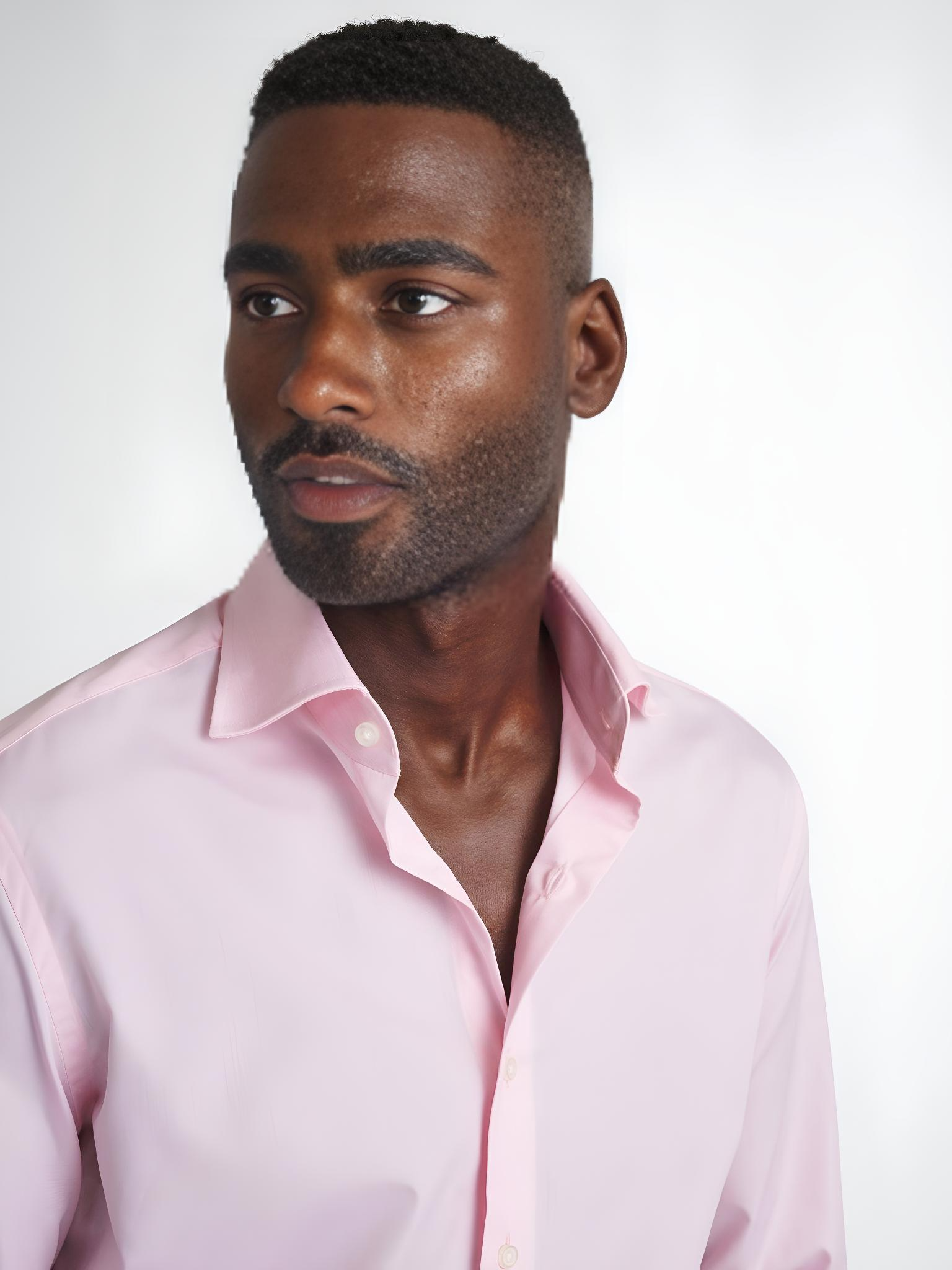Light Pink Cotton Twill Shirt - Image 2