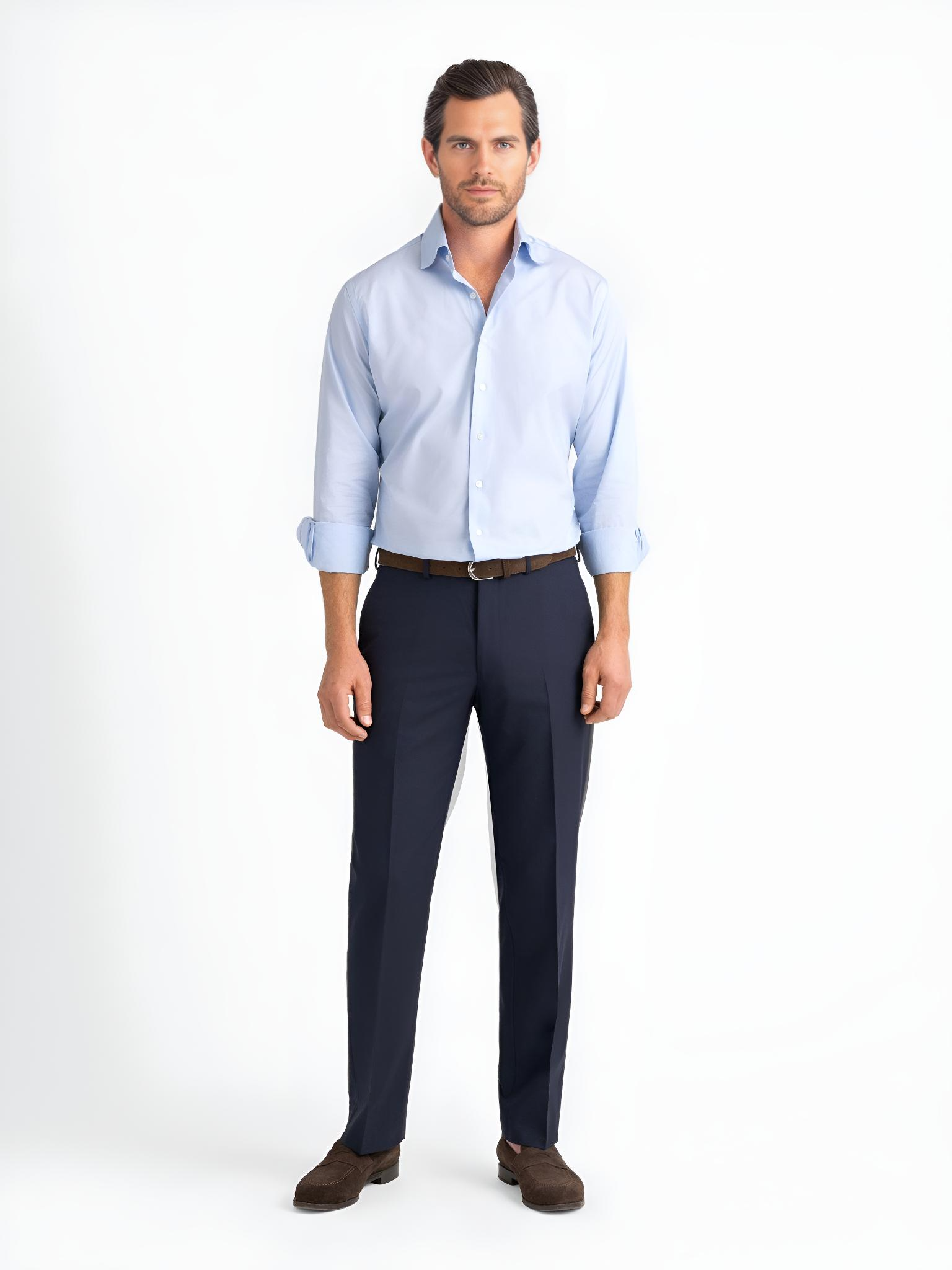 Sky Blue End-on-End Shirt - Image 3