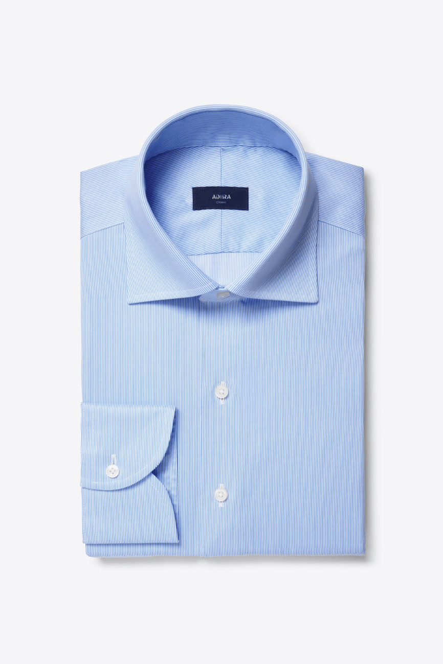 Refined Blue Stripes Dress Shirt