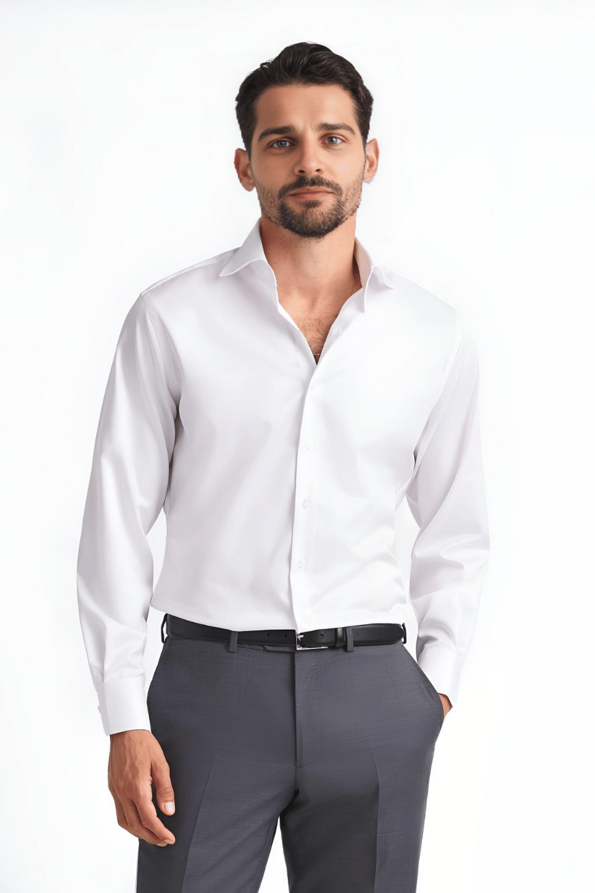 Mayfair White Twill Dress Shirt - Image 2