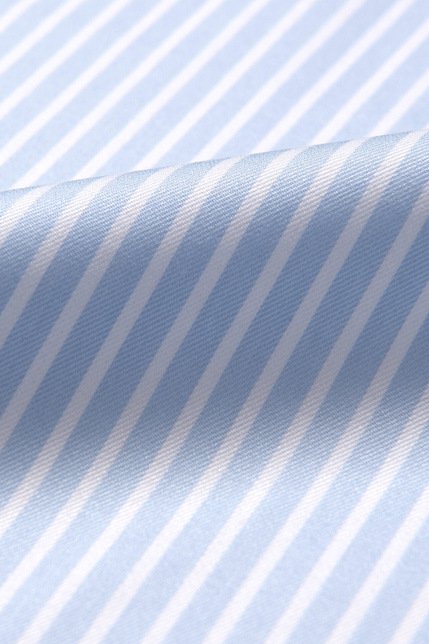 Elegant Light Blue Stripe Dress Shirt - Image 2