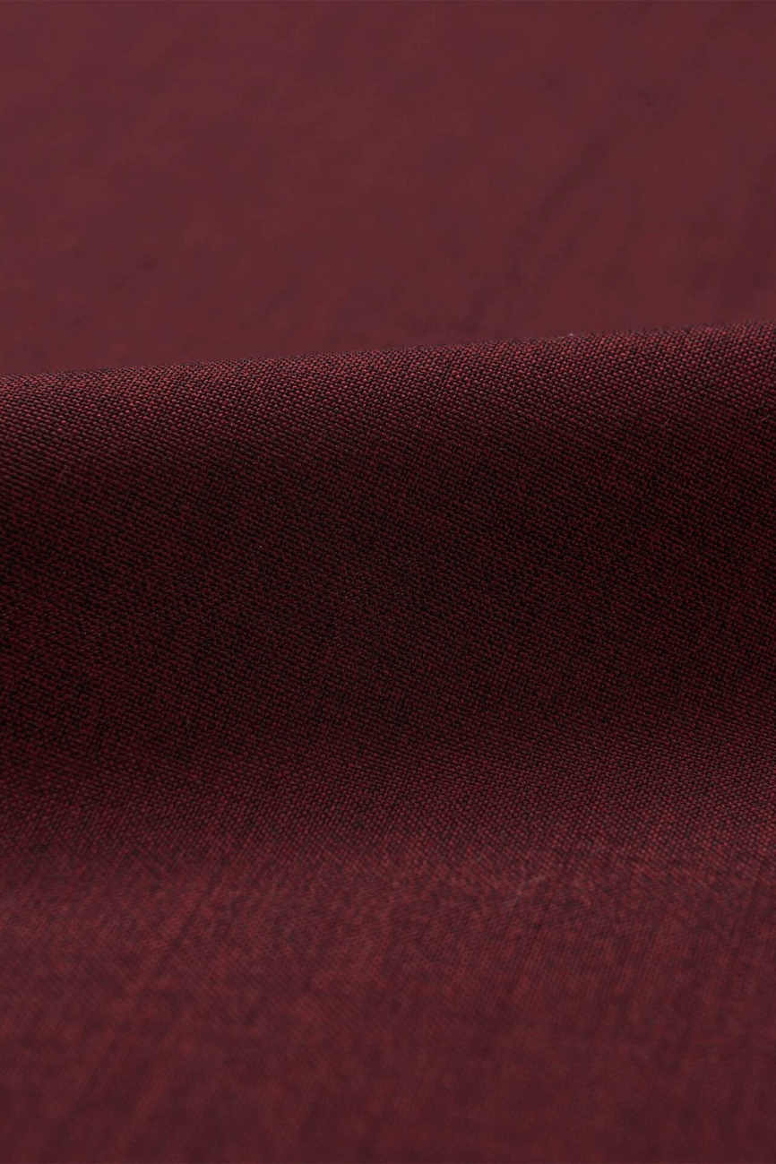 Regal Burgundy Merino Wool Shirt - Image 2