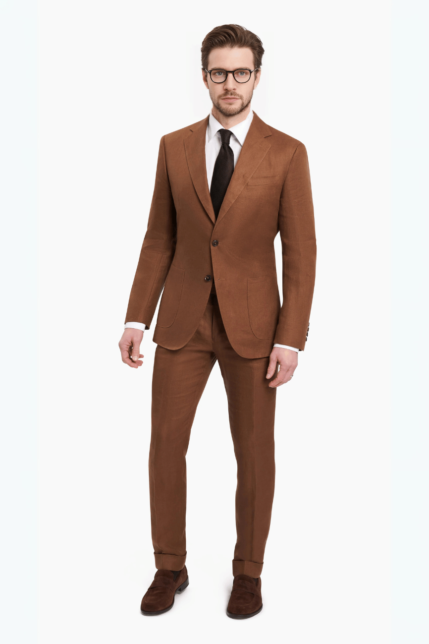 Aspen Golden Brown Irish Linen Blazer