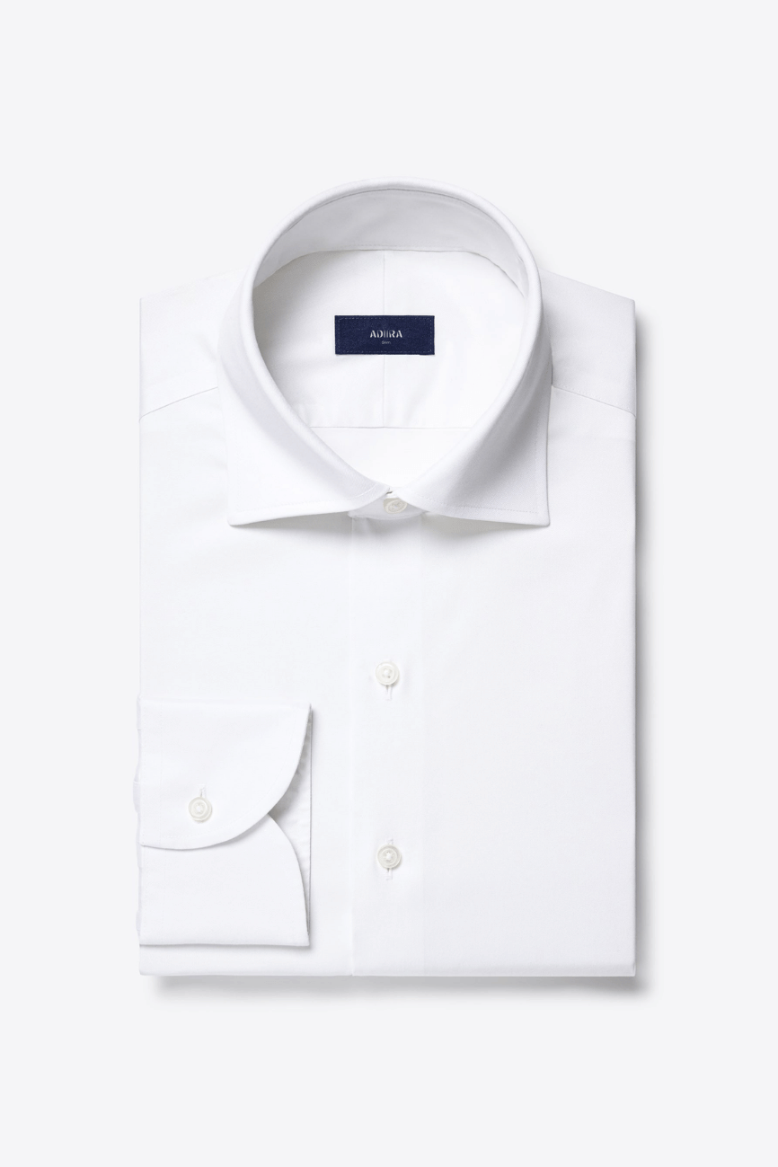 Classic White Twill Dress Shirt