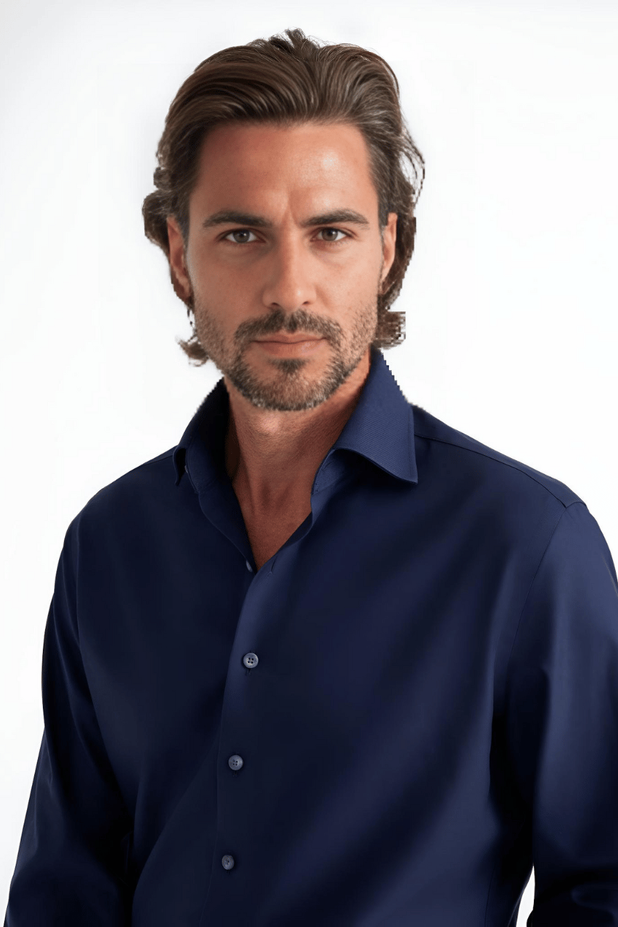 Classic Navy Formal Shirt - Image 3