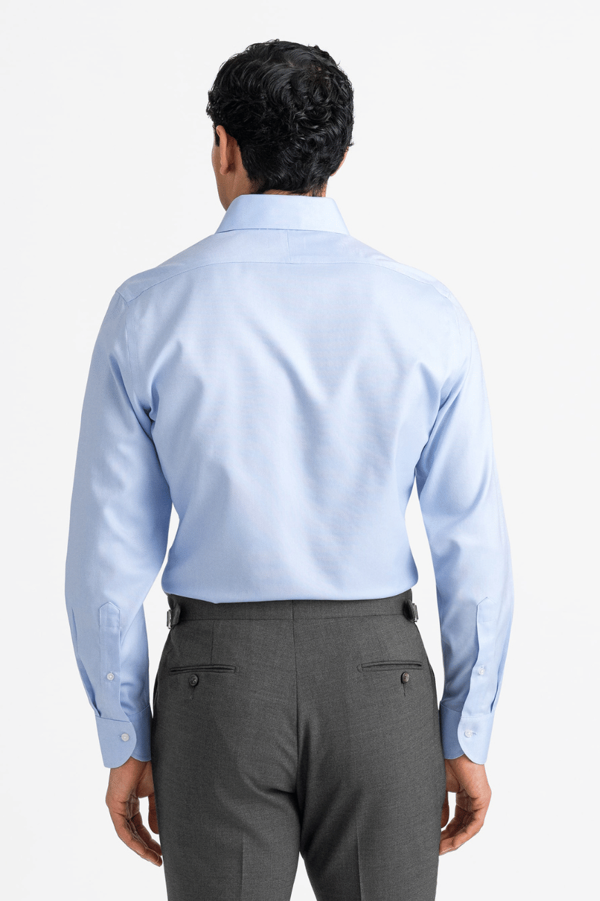 Light Blue Royal Oxford Dress Shirt - Image 3