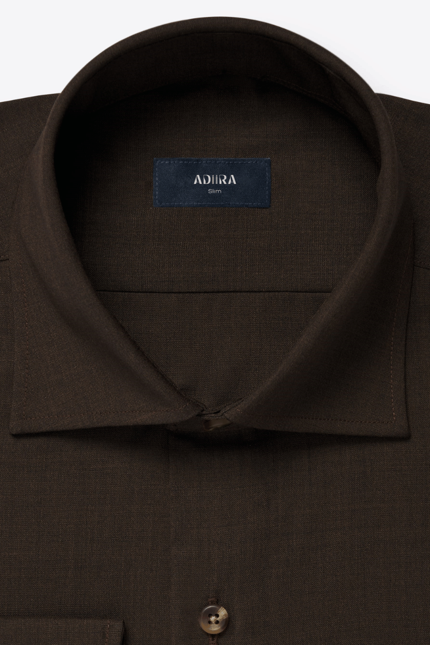 Royal Brown Merino Wool Shirt - Image 3