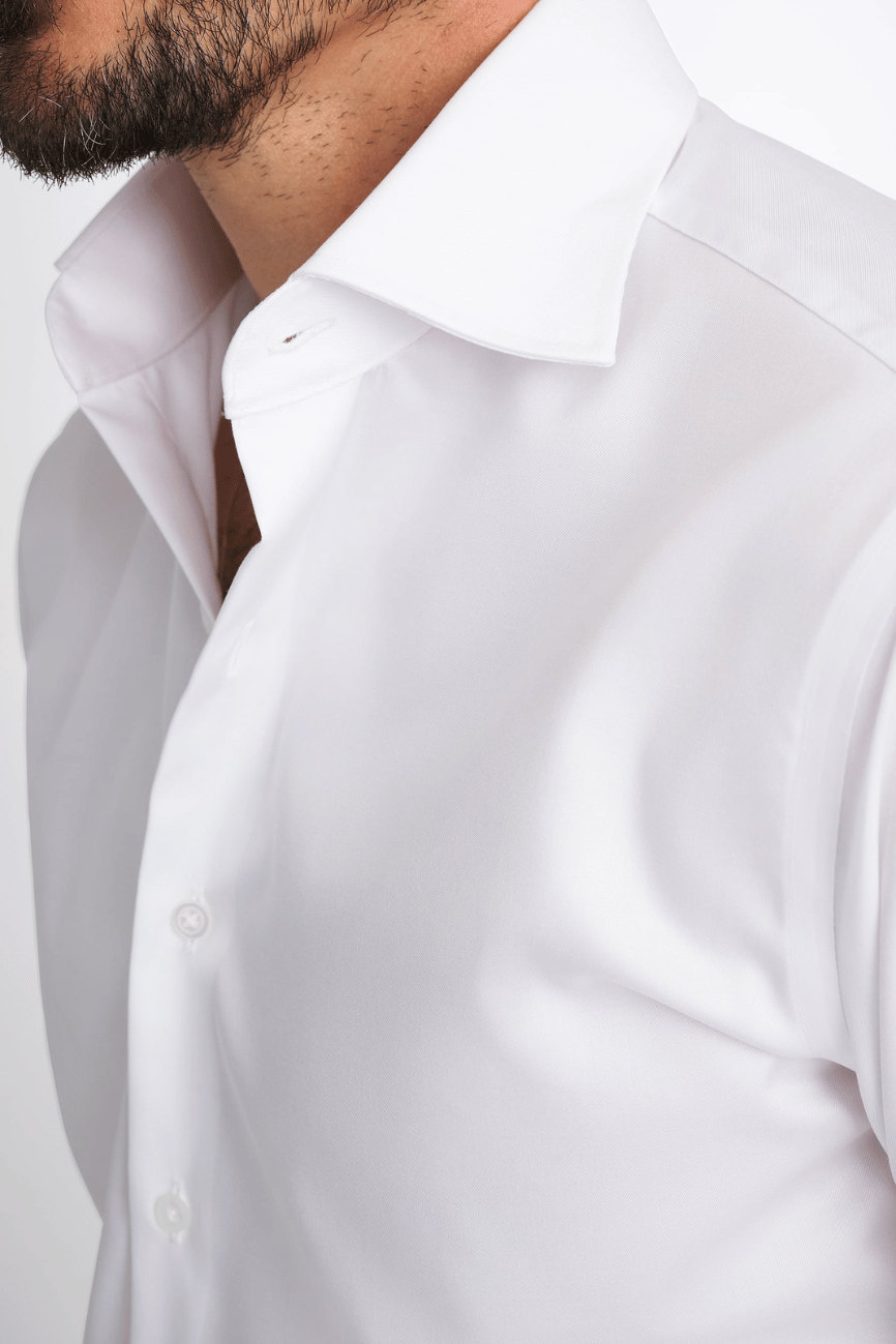 Mayfair White Twill Dress Shirt - Image 4