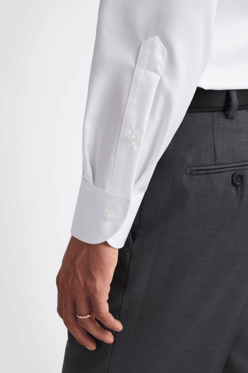 Mayfair White Twill Dress Shirt - Image 5