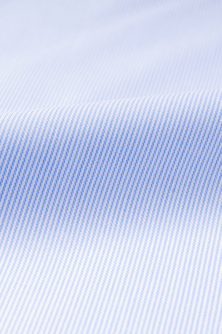 Refined Blue Stripes Dress Shirt - Image 5