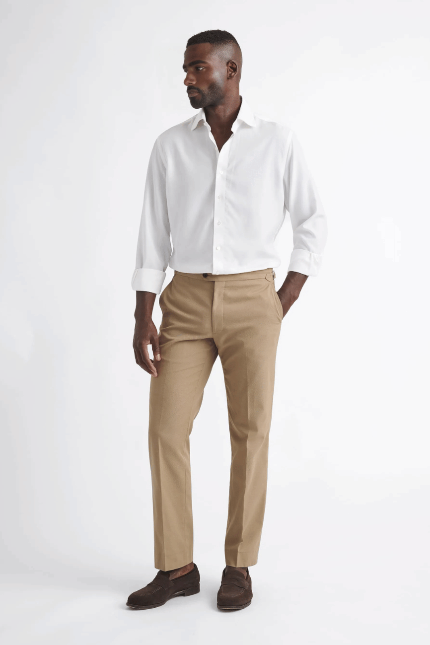Classic Cream Merino Blend Shirt - Image 5