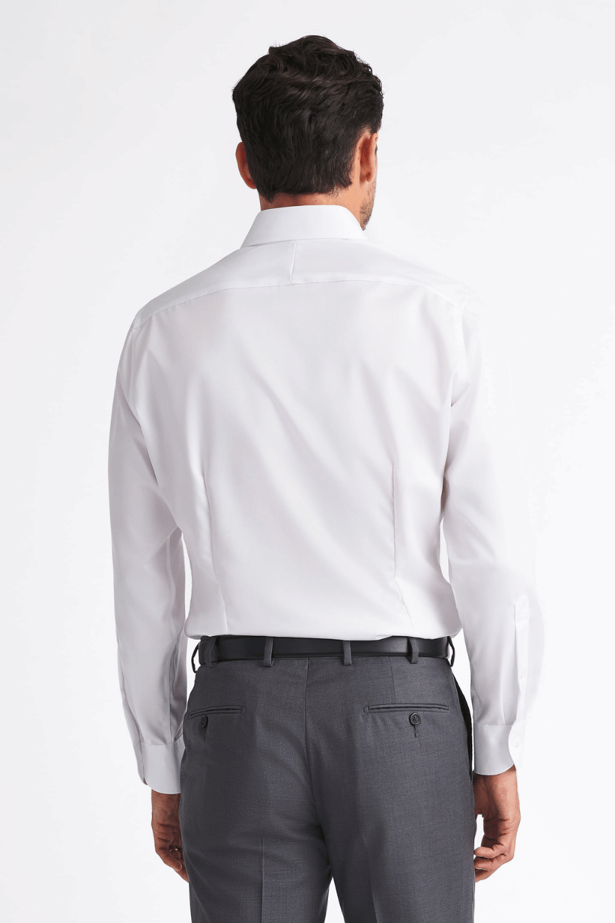 Mayfair White Twill Dress Shirt - Image 6