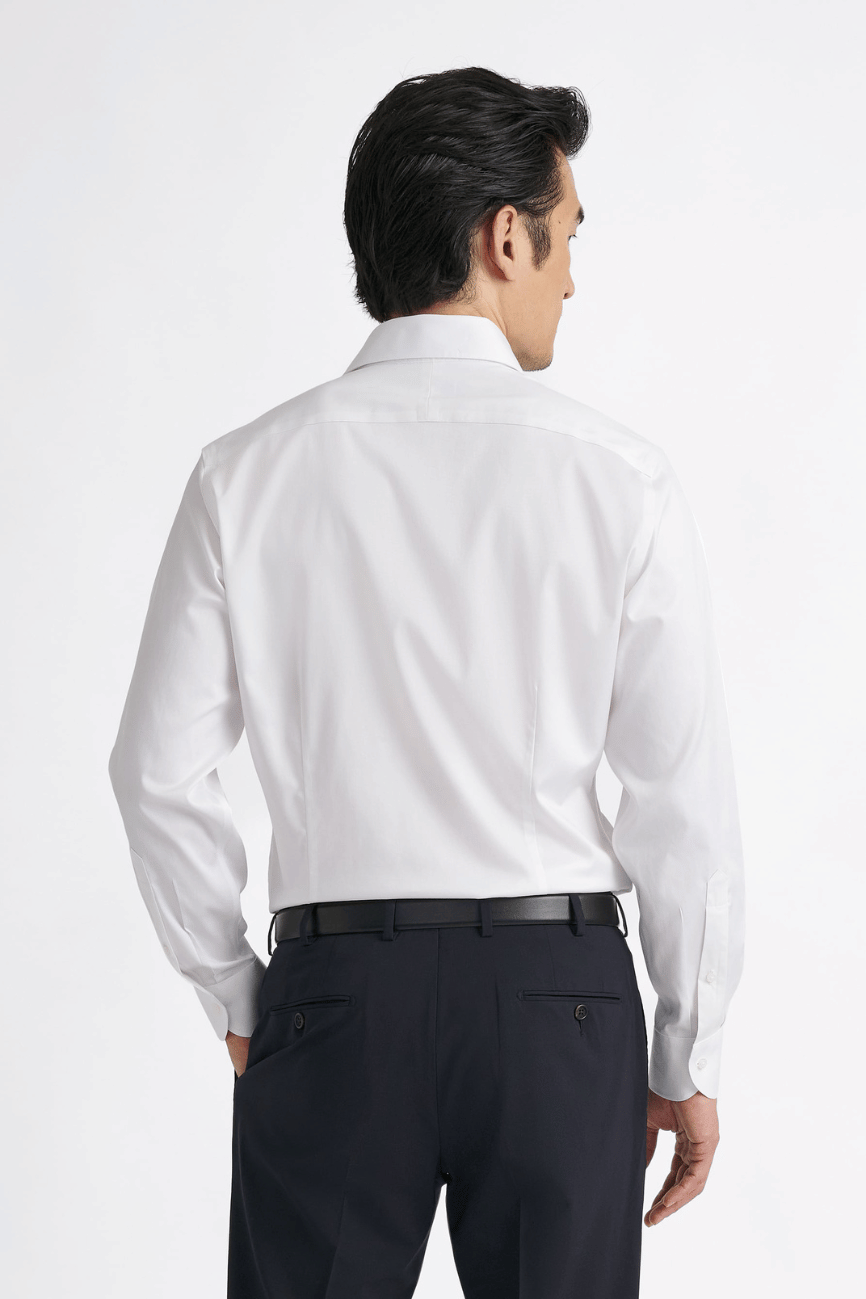 Classic White Twill Dress Shirt - Image 4