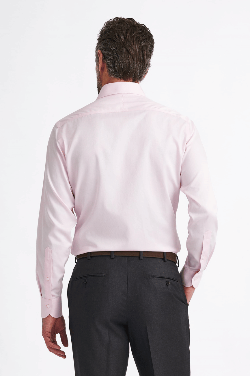 Elegant Light Pink Twill Dress Shirt - Image 7