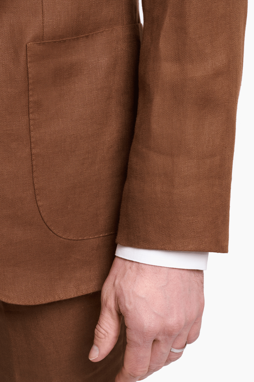 Aspen Golden Brown Irish Linen Blazer - Image 6