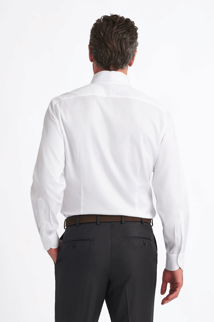 Prestige White Pinpoint Cotton Shirt - Image 7