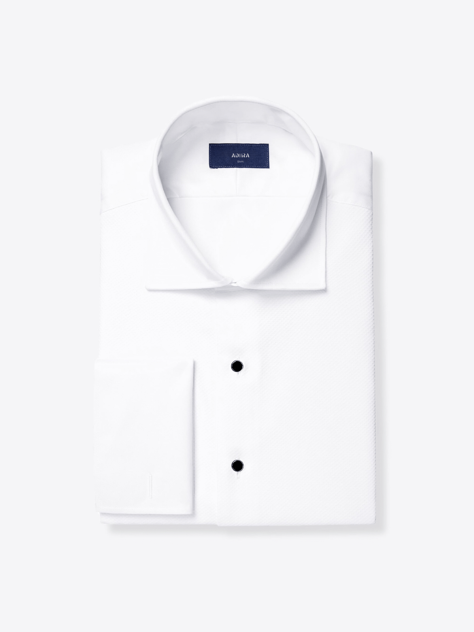 White Wrinkle Resistant Twill Tuxedo Shirt