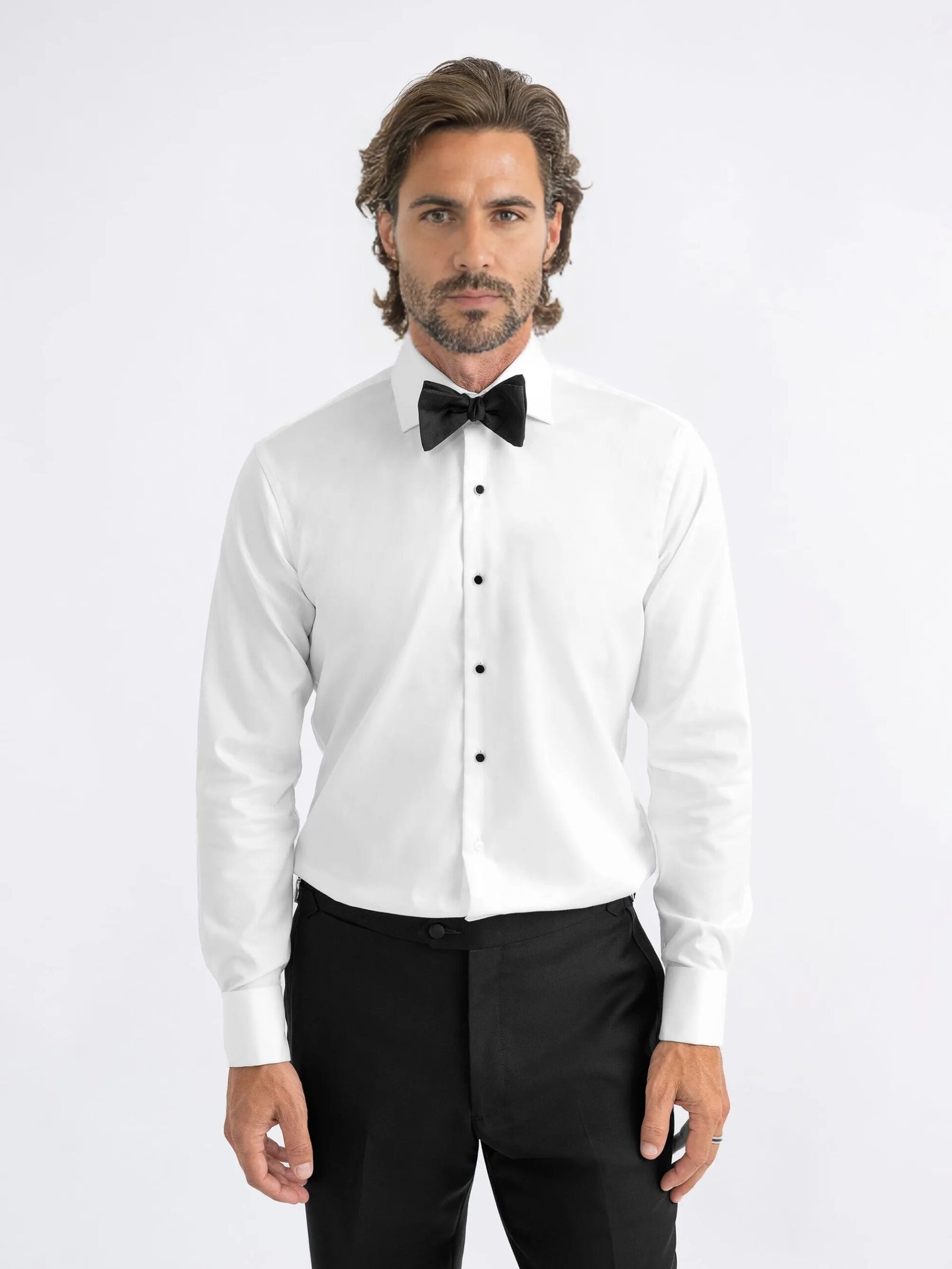 Classic White Tuxedo Shirt - Image 4