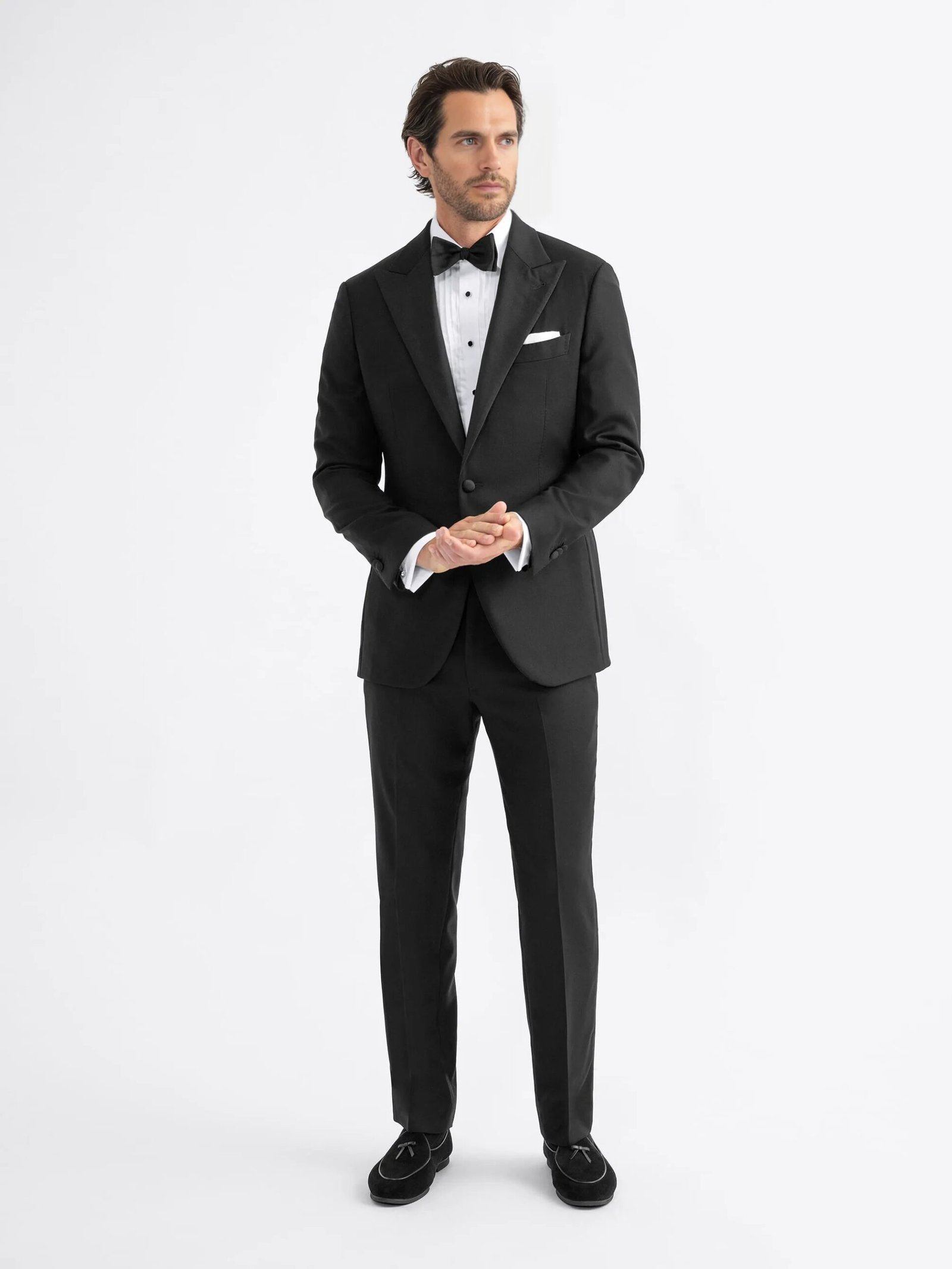 White Stanton Pleated Tuxedo Shirt - Image 6