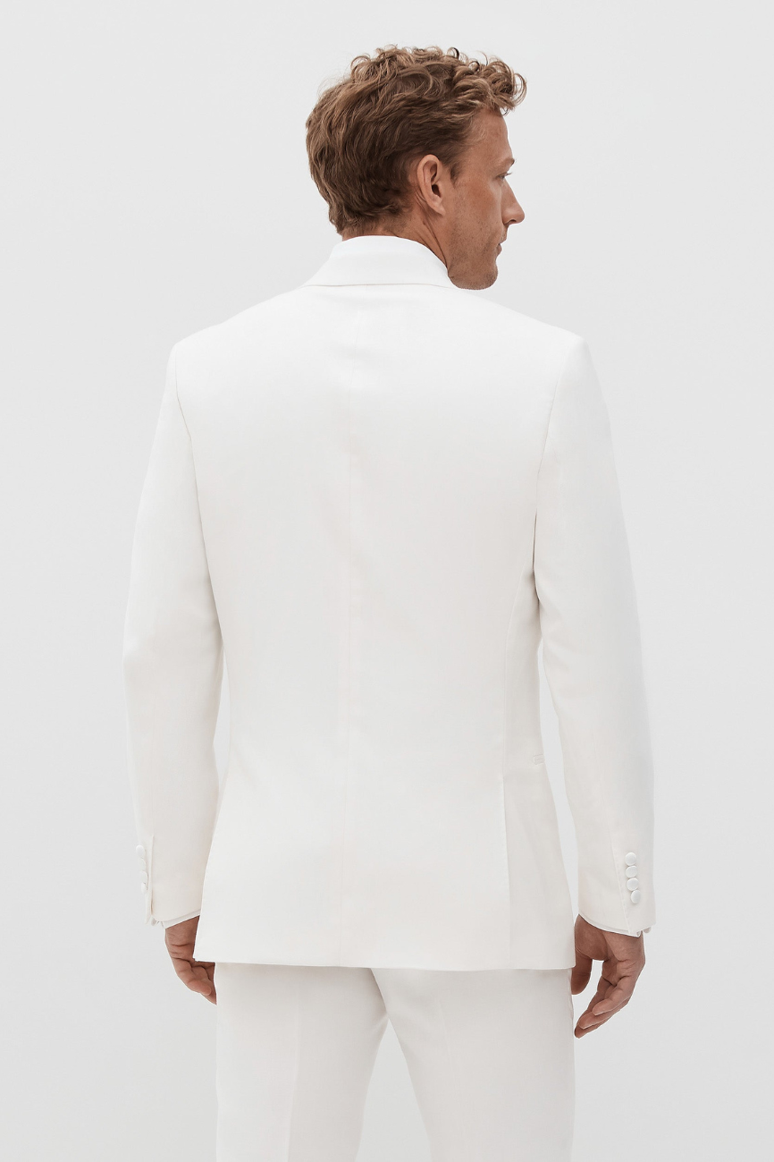 Ivory White Elegance Two-Piece Suit - Image 3
