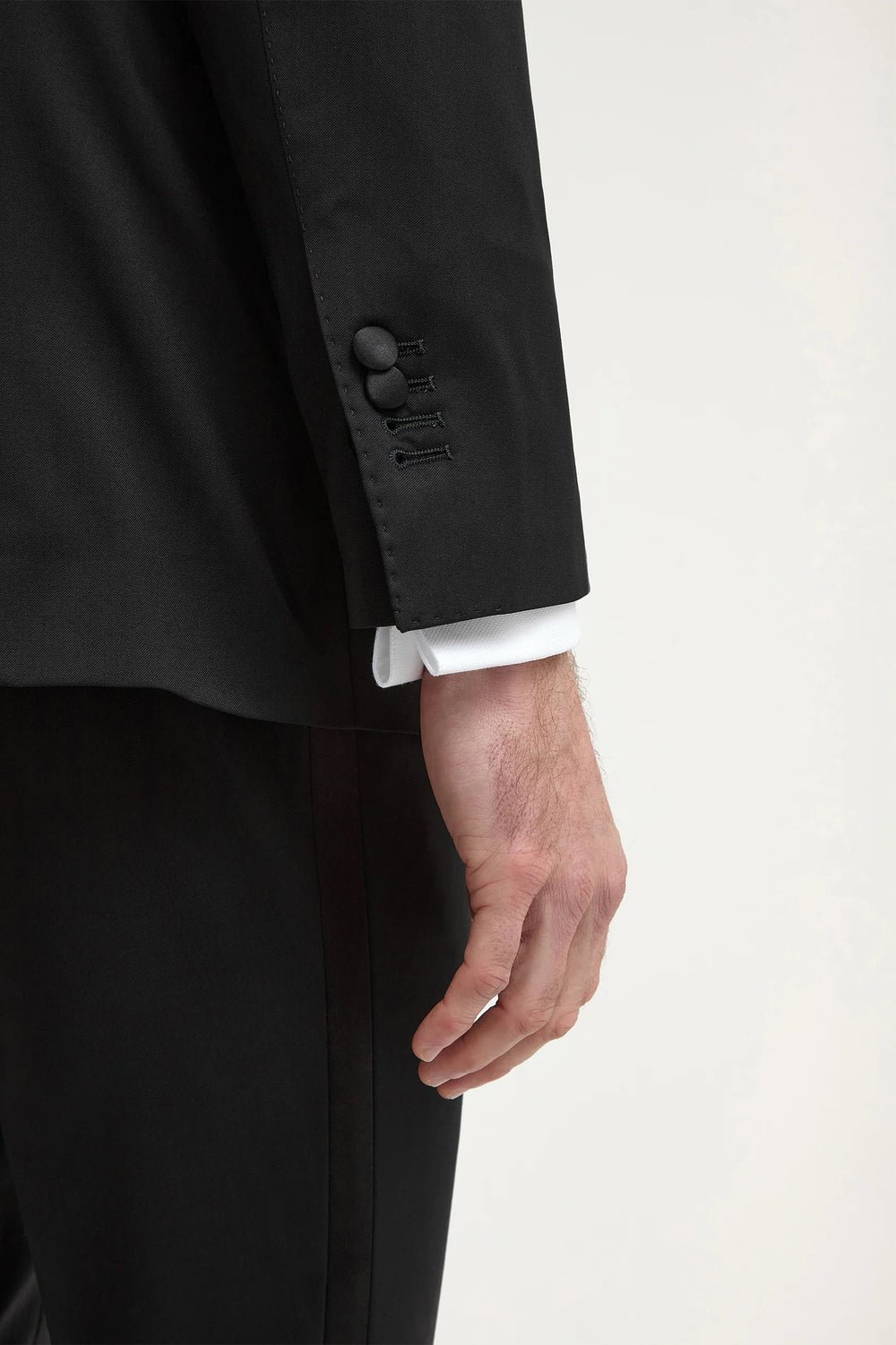 Midnight Prestige Double-Breasted Tuxedo Suit - Image 3